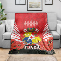 Tonga ANZAC Day Blanket Camouflage With Poppies Lest We Forget LT14 - Polynesian Pride