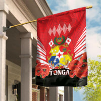 Tonga ANZAC Day Garden Flag Camouflage With Poppies Lest We Forget LT14 House Flag Red - Polynesian Pride