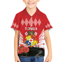 Tonga ANZAC Day Hawaiian Shirt Camouflage With Poppies Lest We Forget LT14 - Polynesian Pride