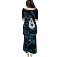 Hei Matau New Zealand Matariki Family Matching Puletasi and Hawaiian Shirt NZ Fish Hook Maori Art