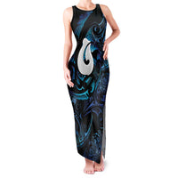 Hei Matau New Zealand Matariki Family Matching Tank Maxi Dress and Hawaiian Shirt NZ Fish Hook Maori Art
