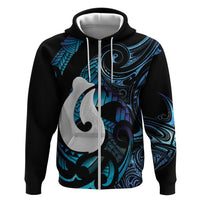 Hei Matau New Zealand Matariki Hoodie NZ Fish Hook Maori Art LT14 Zip Hoodie Purple - Polynesian Pride