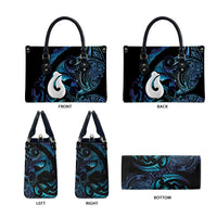 Hei Matau New Zealand Matariki Leather Bag NZ Fish Hook Maori Art LT14 - Polynesian Pride