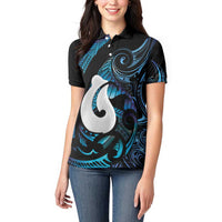 Hei Matau New Zealand Matariki Women Polo Shirt NZ Fish Hook Maori Art