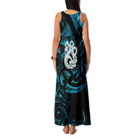 Manaia New Zealand Matariki Family Matching Tank Maxi Dress and Hawaiian Shirt NZ Paua Shell Maori Art