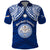 Marshall Islands Polo Shirt Blue Polynesian Tribal Mix Coat Of Arms LT14 Blue - Polynesian Pride