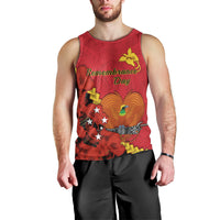 Polynesian Pride Remembrance Day PNG Men Tank Top Papua New Guinea We Will Remember Them LT14 - Polynesian Pride