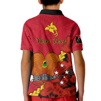 Personalised Remembrance Day PNG Kid Polo Shirt Papua New Guinea We Will Remember Them LT14 - Polynesian Pride
