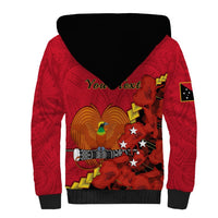 Personalised Remembrance Day PNG Sherpa Hoodie Papua New Guinea We Will Remember Them LT14 - Polynesian Pride