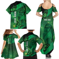 Personalised World Mental Health Awareness Month Family Matching Summer Maxi Dress and Hawaiian Shirt Warriors Brave Strong Galaxy Vibes