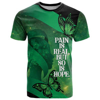 Personalised World Mental Health Awareness Month T Shirt Warriors Brave Strong Galaxy Vibes