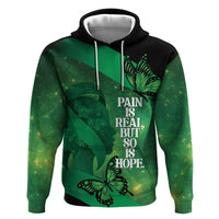 Personalised World Mental Health Awareness Month Zip Hoodie Warriors Brave Strong Galaxy Vibes