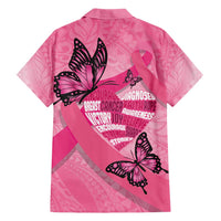 Polynesia Breast Cancer Awareness Month Hawaiian Shirt Pink Ribbon Mix Butterflies