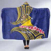 Personalised Tokelau Tokehega Day Hooded Blanket Tokelauan Tatau Flag Color - Polynesian Pride