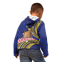 Personalised Tokelau Tokehega Day Kid Hoodie Tokelauan Tatau Flag Color - Polynesian Pride