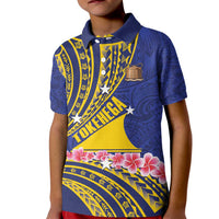 Personalised Tokelau Tokehega Day Kid Polo Shirt Tokelauan Tatau Flag Color - Polynesian Pride