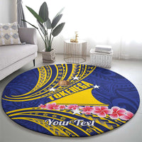 Personalised Tokelau Tokehega Day Round Carpet Tokelauan Tatau Flag Color - Polynesian Pride