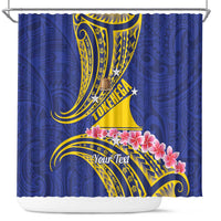 Personalised Tokelau Tokehega Day Shower Curtain Tokelauan Tatau Flag Color - Polynesian Pride