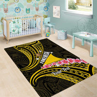 Personalised Tokelau Tokehega Day Area Rug Tokelauan Tatau Black Color - Polynesian Pride