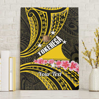 Personalised Tokelau Tokehega Day Canvas Wall Art Tokelauan Tatau Black Color - Polynesian Pride