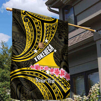 Personalised Tokelau Tokehega Day Garden Flag Tokelauan Tatau Black Color - Polynesian Pride