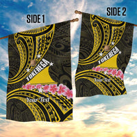 Personalised Tokelau Tokehega Day Garden Flag Tokelauan Tatau Black Color - Polynesian Pride