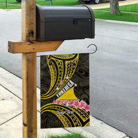 Personalised Tokelau Tokehega Day Garden Flag Tokelauan Tatau Black Color - Polynesian Pride