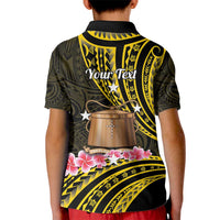 Personalised Tokelau Tokehega Day Kid Polo Shirt Tokelauan Tatau Black Color - Polynesian Pride