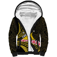 Personalised Tokelau Tokehega Day Sherpa Hoodie Tokelauan Tatau Black Color - Polynesian Pride