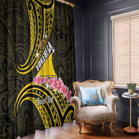 Personalised Tokelau Tokehega Day Window Curtain Tokelauan Tatau Black Color - Polynesian Pride