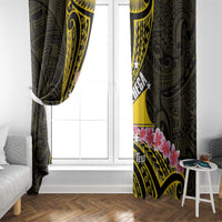 Personalised Tokelau Tokehega Day Window Curtain Tokelauan Tatau Black Color - Polynesian Pride