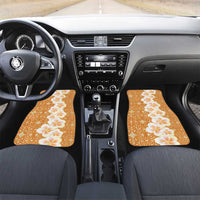 Personalised Tufi Tapa and Tattoo Festival Car Mats Oro Tapa Cloth With Plumeria - Polynesian Pride