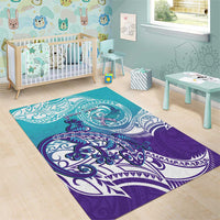 Personalised New Zealand Suicide Prevention Month Area Rug You Matter NZ Fern With Maori Koru Lizard
