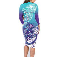 Personalised New Zealand Suicide Prevention Month Family Matching Long Sleeve Bodycon Dress and Hawaiian Shirt You Matter NZ Fern With Maori Koru Lizard