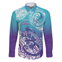 Personalised New Zealand Suicide Prevention Month Family Matching Puletasi and Hawaiian Shirt You Matter NZ Fern With Maori Koru Lizard