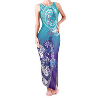 Personalised New Zealand Suicide Prevention Month Family Matching Tank Maxi Dress and Hawaiian Shirt You Matter NZ Fern With Maori Koru Lizard