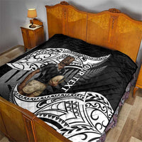 Custom New Zealand Silver Fern Rugby Quilt 2024 Aotearoa Maori Mascot Go All Black