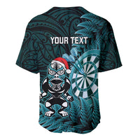 Personalised New Zealand Darts Christmas Baseball Jersey Maori Fern Merry Dartsmas - Polynesian Pride