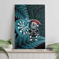 New Zealand Darts Christmas Canvas Wall Art Maori Fern Merry Dartsmas - Polynesian Pride
