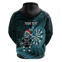 Personalised New Zealand Darts Christmas Hoodie Maori Fern Merry Dartsmas - Polynesian Pride