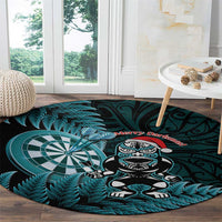 New Zealand Darts Christmas Round Carpet Maori Fern Merry Dartsmas - Polynesian Pride