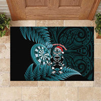 New Zealand Darts Christmas Rubber Doormat Maori Fern Merry Dartsmas - Polynesian Pride