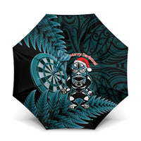 New Zealand Darts Christmas Umbrella Maori Fern Merry Dartsmas - Polynesian Pride