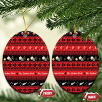 New Zealand Darts Christmas Ceramic Ornament Merry Xmas Aotearoa Maori Red - Polynesian Pride