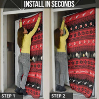 New Zealand Darts Christmas Door Cover Merry Xmas Aotearoa Maori Red - Polynesian Pride