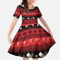 New Zealand Darts Christmas Family Matching Off The Shoulder Long Sleeve Dress and Hawaiian Shirt Merry Xmas Aotearoa Maori Red - Polynesian Pride