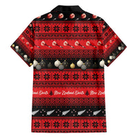 New Zealand Darts Christmas Family Matching Short Sleeve Bodycon Dress and Hawaiian Shirt Merry Xmas Aotearoa Maori Red - Polynesian Pride