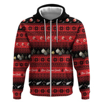 New Zealand Darts Christmas Hoodie Merry Xmas Aotearoa Maori Red - Polynesian Pride