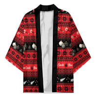 New Zealand Darts Christmas Kimono Merry Xmas Aotearoa Maori Red - Polynesian Pride
