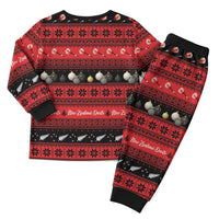 New Zealand Darts Christmas Pajama Set Merry Xmas Aotearoa Maori Red - Polynesian Pride